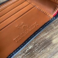 Bridle Leather Billfold in Black and Tan