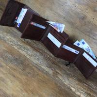 Oak Bark Leather Billfold Wallet
